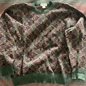 Patterned wool sweater